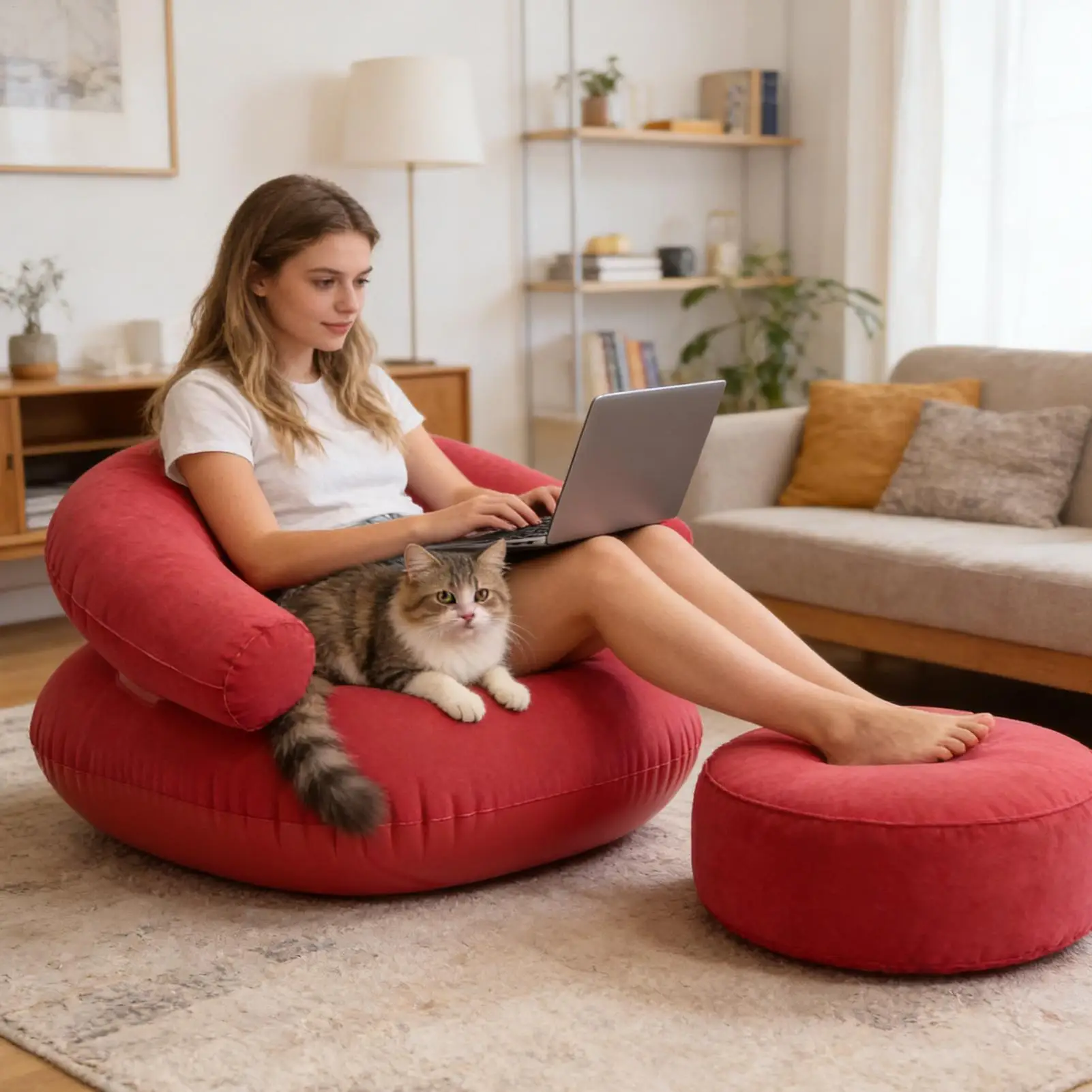 Inflatable U-shaped Lazy Sofa with Armrests Living Room Outdoor Lounge Chair Portable Flocking PVC Inflatable Sofa Inflatable U-shaped Lazy Sofa with Armrests Living Room Outdoor Lounge Chair Portable Flocking PVC Inflatable Sofa