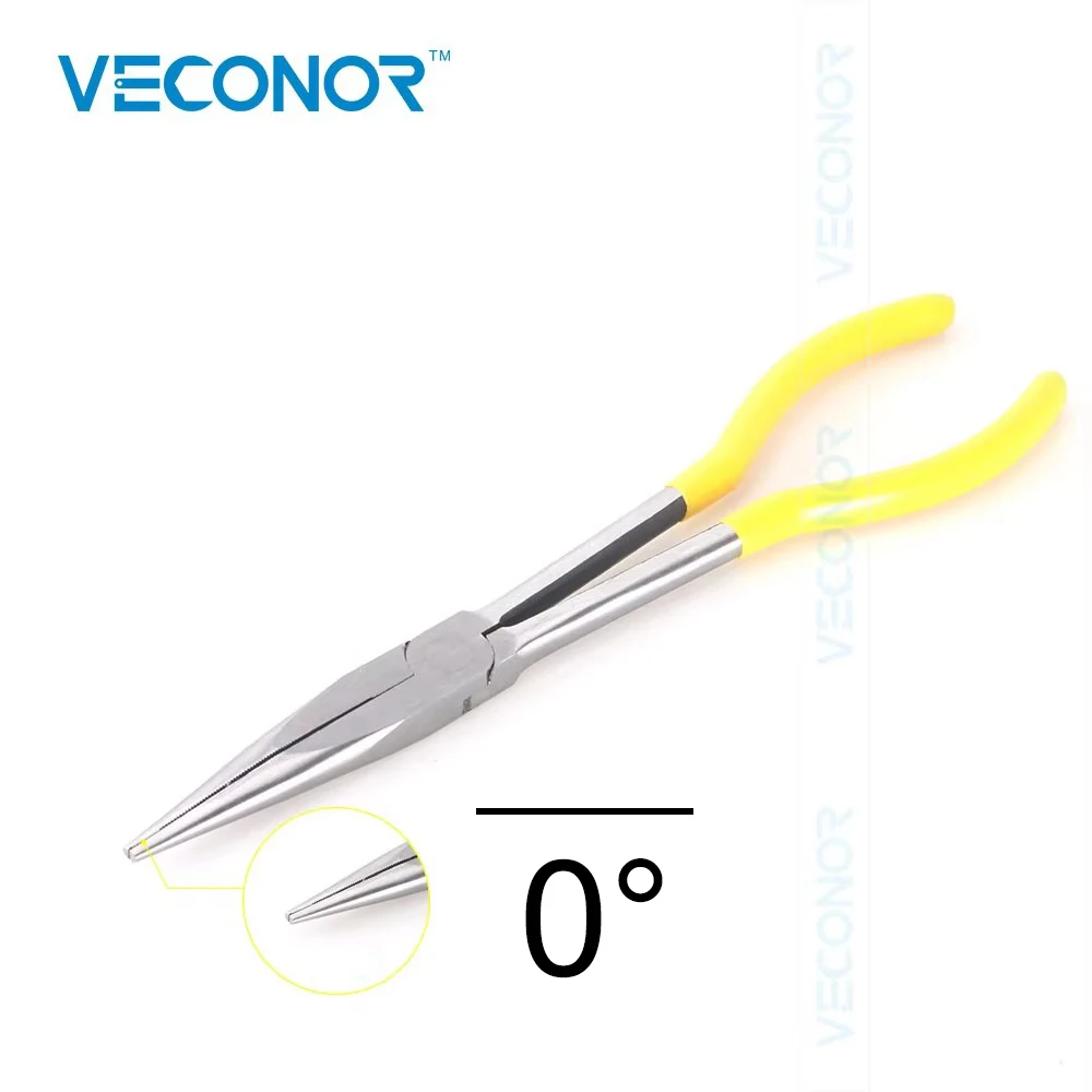 11" Long Nose Pliers Bent Nose Plug Cable Puller Long Needle Pliers Wire Cutter Hose Clamp Hand Tools hand tools wire cutter wire cutting pliers wire pliers universal pliers multifunctional pliers mini pliers cutting pliers multifunctional tools