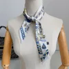Luxury Chain Print Small Silk Scarf Simulated Silk Thin Neck Scarf Fashion Bag Ribbon Headscarf For Women 5