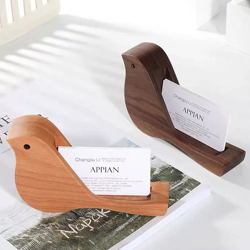 Bird Business Card Case Business Card Holder Holder Cartoon Log Creative Gift Living Room Decoration