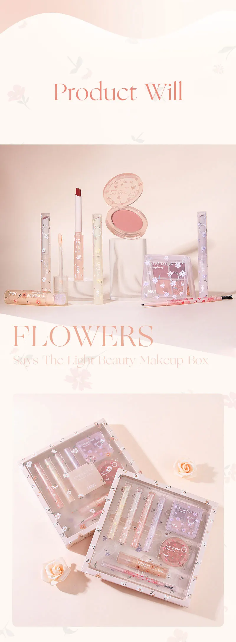 Kit completo de maquillaje para mujer, juego de productos de maquillaje de larga duración, lápiz labial de 8 piezas
