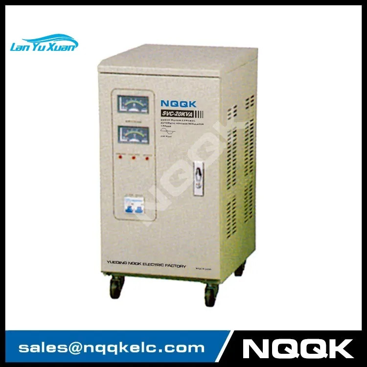 

SVC 20KVA 20kw 200000watt servo-motor type single phase ac automatic voltage stabilizer regulator