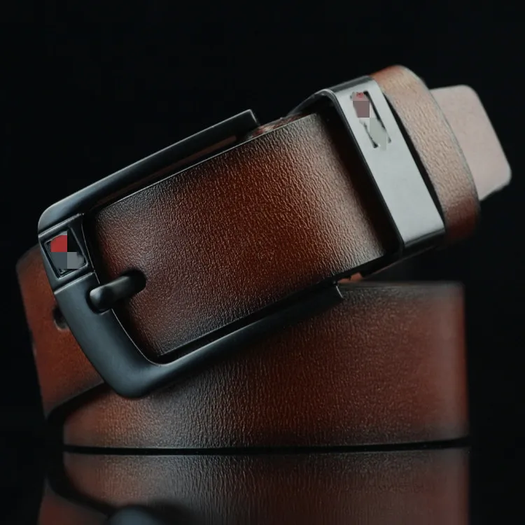 2022 Men High Quality Leather Belt Buckle Luxury Designer Belts Cowskin Fashion Strap Male Jeans For Man Cowboy Free Shipping mens brown leather belt Belts
