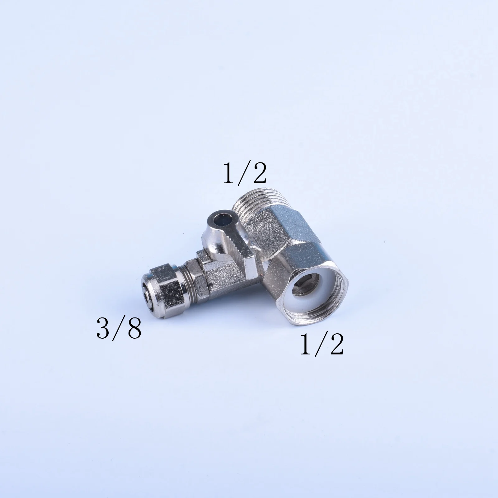 1/4" 1/2"BSP RO Wasserfilter Einlass T-Typ Kugelhahn Edelstahl Messing Fitting Teile Männlich Innengewinde Schnellverbinder – Detail 8