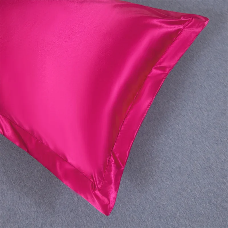 Wasserdichter Körper-Kissenbezug aus Satin mit Umschlagverschluss, lange Kissenbezüge, weicher und atmungsaktiver Körperkissenbezug, Geschenk für Schläfer – Detail 3