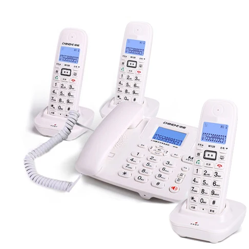 white 3 handsets