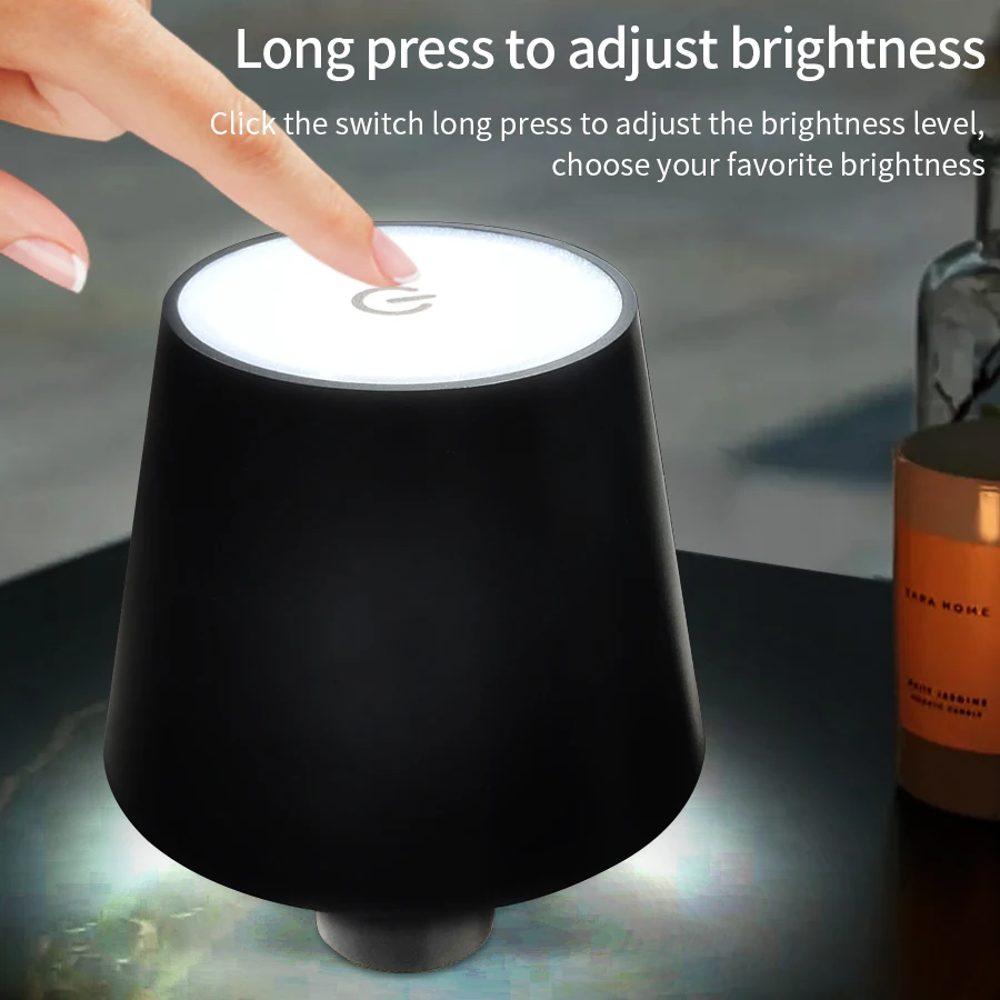 Table Lamp Rechargeable LED Wine Bottle Table Lamp Smooth Surface Desk Lamp for Bar Cafe Atmosphere Night Decoration 3 Color Adjustable table lamp led night lamp bottle lamp