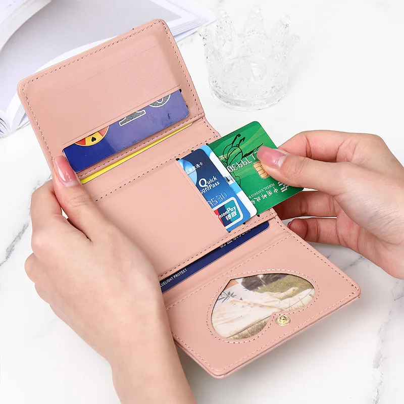 Coin Purse Women's Short Japanese and Korean Version Student Cute Mini Coin Purse  Small Wallet Keychain - China Wallet and Lady Wallet price