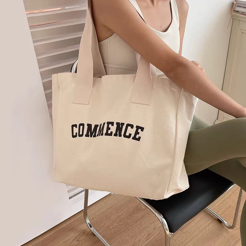 Canvas Shopping Bags 100pcs Cotton Canvas Tote Bag Webbing Handle