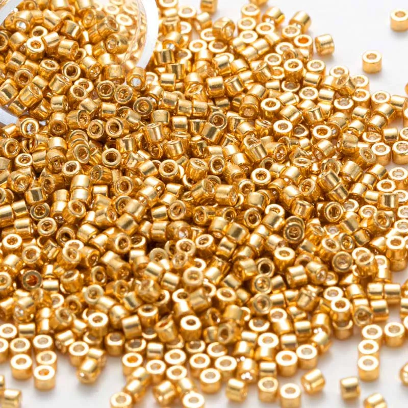 Glass beads 2000pcs 11/0 1.3*1.6mm Generic Metallic Color Glass Beads Japanese Uniform Loose Spacer Seed Beads for Jewelry Making DIY Sewing