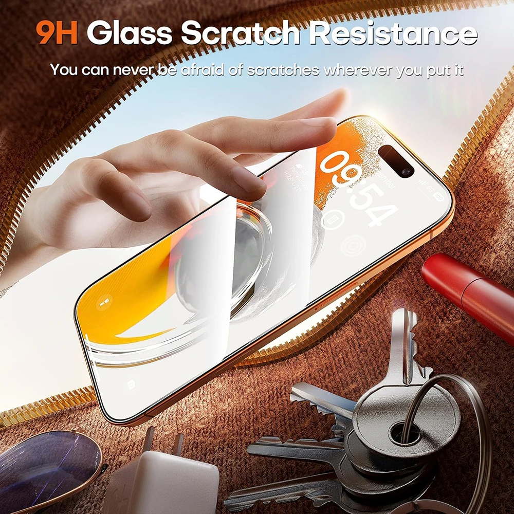 4-Pack HD-Definition Tempered Glass Screen Protectors with Oleophobic Coating