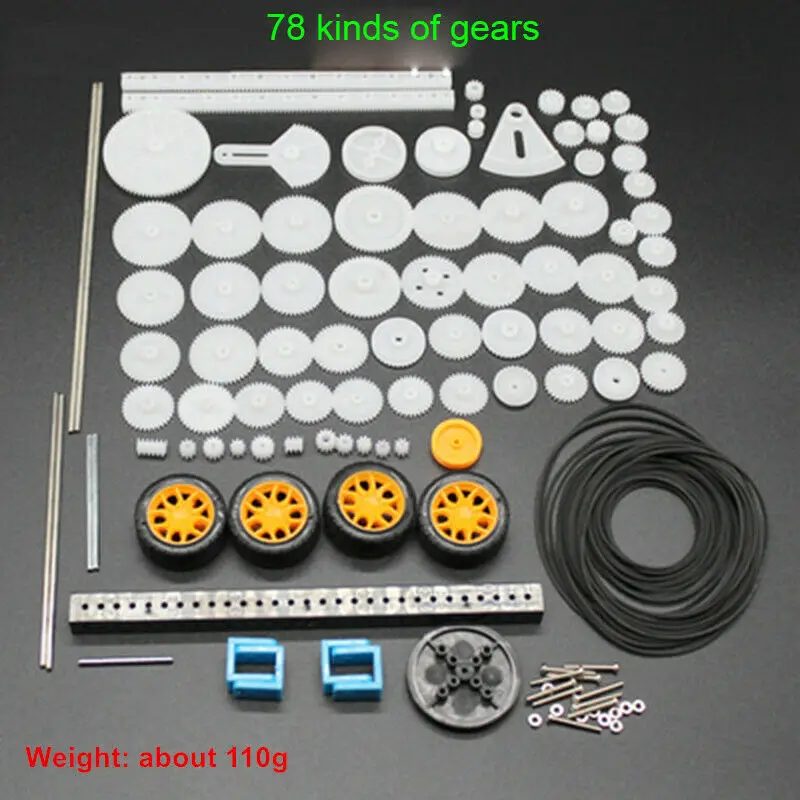 plástico kit polia cinto eixo engrenagem worm