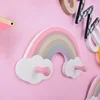 Cute Rainbow Kids Room Hook Wall Mounted Key Holder Wood Hanger Girls Bedroom Decoration Hooks Clothes Sundries Organizer Gifts 5