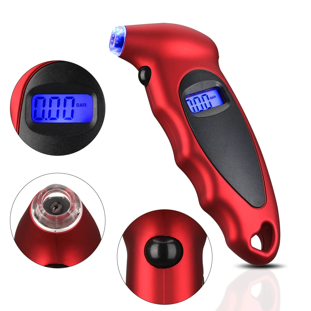 DigitalCarTireTyreAirPressureGaugeMeterLCDDisplayManometer