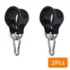 2Pcs Nylon Sling with Metal Hook - Versatile Gym Accessory for Sandbags, Boxing, and Hammocks, Black, Nylon Strap, Gym Equipment |   Durable Fitness Equipment |   Metal Hook Strap