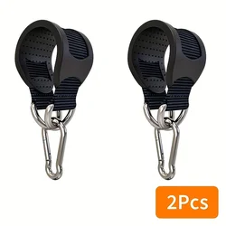 Versatile Nylon Sling with Metal Hook - Durable Fitness Accessory for Sandbags, Boxing, and Hammocks, Black (Black)