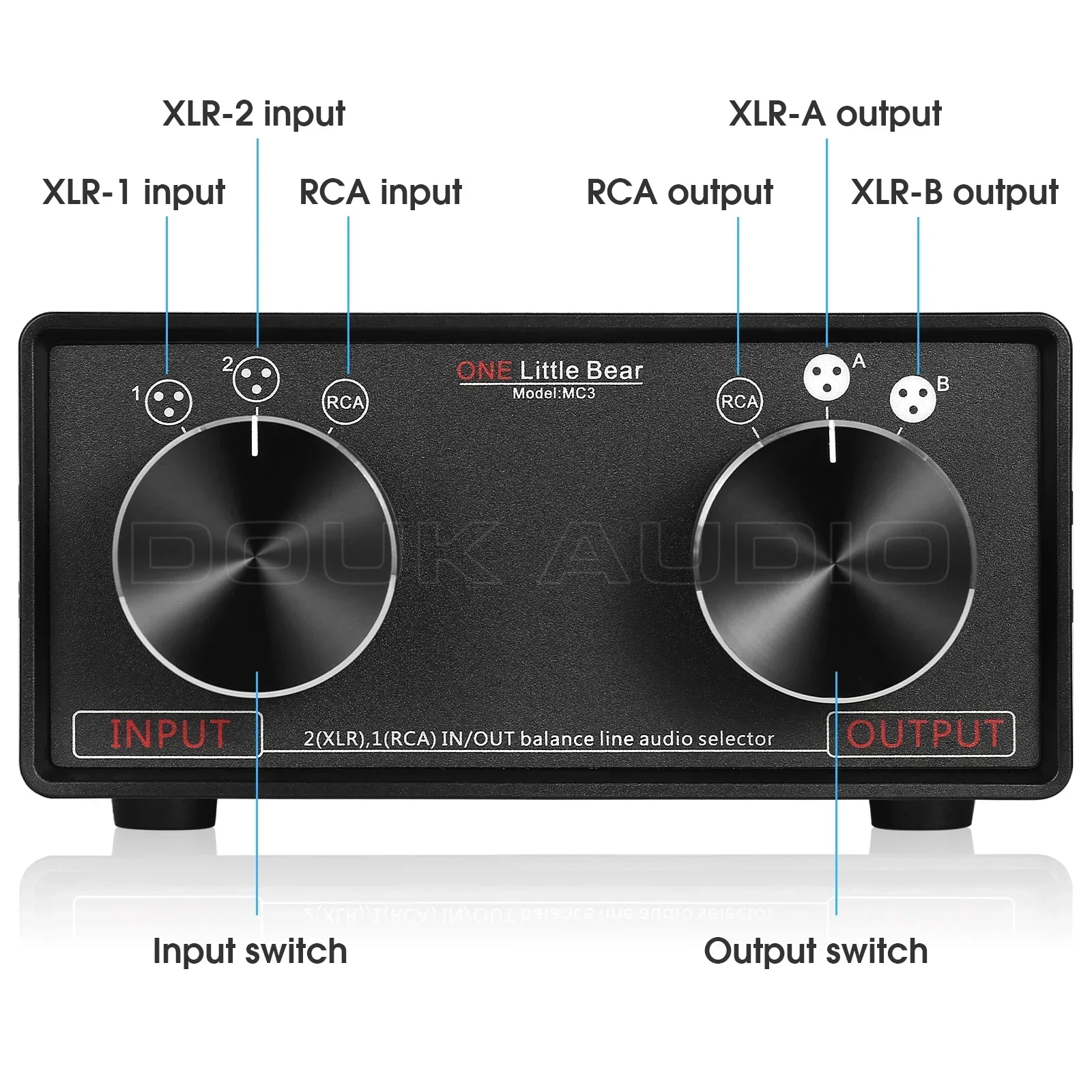 3-in-3-out xlr balanced/rca Stereo-Konverter Audio-Wahlbox passiver Vorverstärker für Heim verstärker