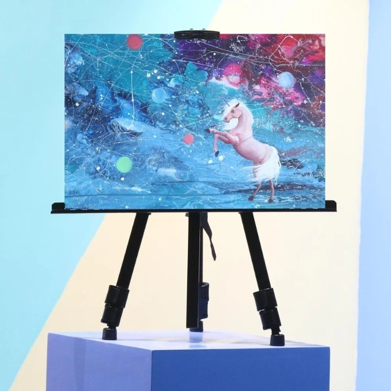 1Pc Foldable Adjustable Metal Sketch Easel Stand Portable Aluminum Alloy Travel Easel For Artist Art Supplies Drawing - 3