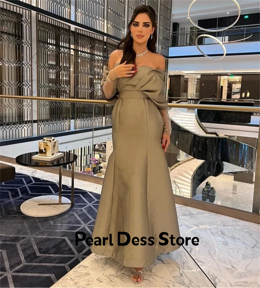 

Exquisite Off Shoulder Women's Celebrity Party Dress Sequin Flower Foldable Women's Ball Dress Formal Occasion