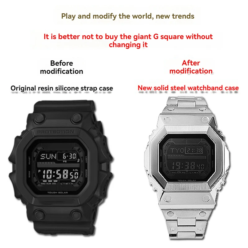 新品未使用品　G-shock GX-56 用　互換ケース　ステンレスシルバー 新品未使用品 G-shock GX-56 用 互換ケース ステンレスシルバー 互換品