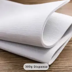 Thick Fusible Cotton Interlining Fabric - Iron - On for Patchwork, Crafting, and DIY Projects (White 300)