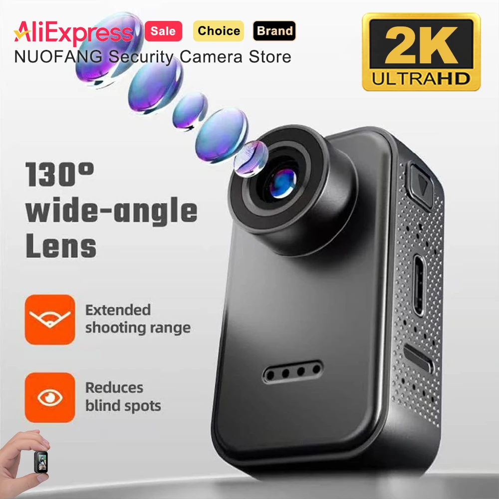 Ultra Compact Wearable Pocket Sports Action Camera Kit 1.47" Screen Thumb Cam 120° Wide Angle for Riding Cycling Hiking Vlog