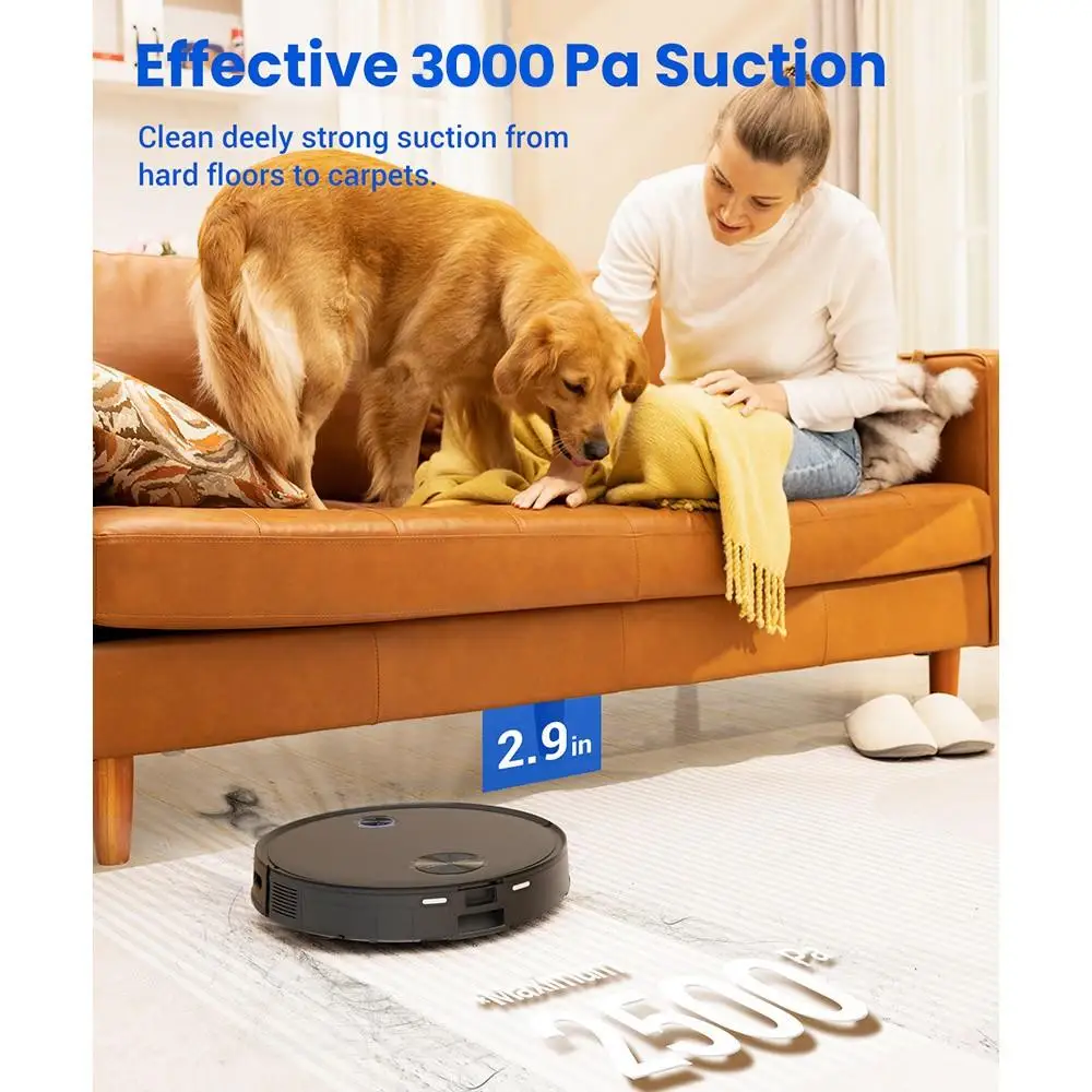 Proscenic V10 Robotic Vacuum Cleaner, Floor Mopping, 3000Pa Home Appliance  120Mins Runtime, Smart APP Control Deep Clean - AliExpress