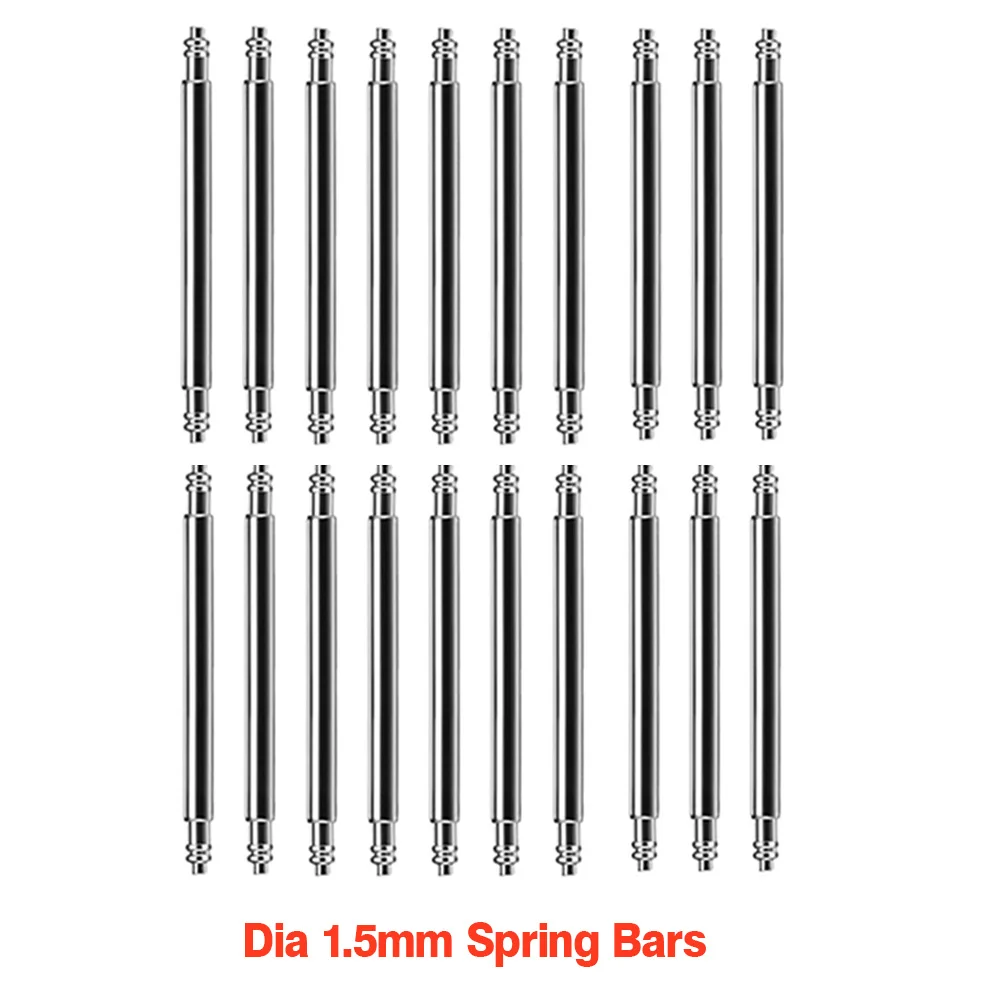 Spring Bar Strap Link Pins, 1.5mm Diameter, Pack of 10/20 PCS