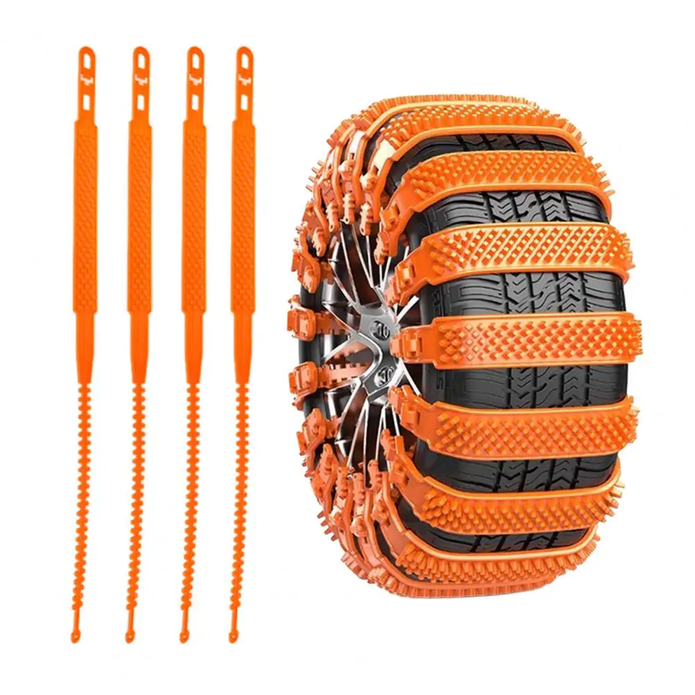 1/10Pcs Tire Snow Chains Anti-Slip Tire Chain Universal Car Snow Chains for SUVs Trucks Emergency Adjustable