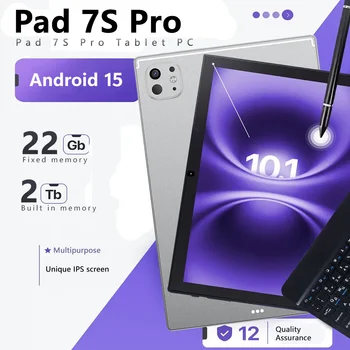 2025 Pad 7S Pro Tablet Android 15 22GB + 2T Tablette Snapdragon888 Tablet PC Versione globale originale 5G Doppia scheda SIM 1000mAh WiFi 1