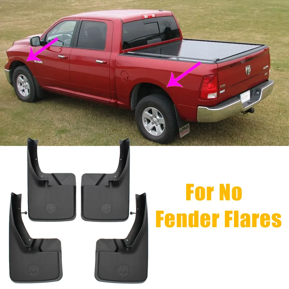 19-21 RAM - Garde-boue Pour Dodge RAM 1500 2500 3500, 4 Pièces