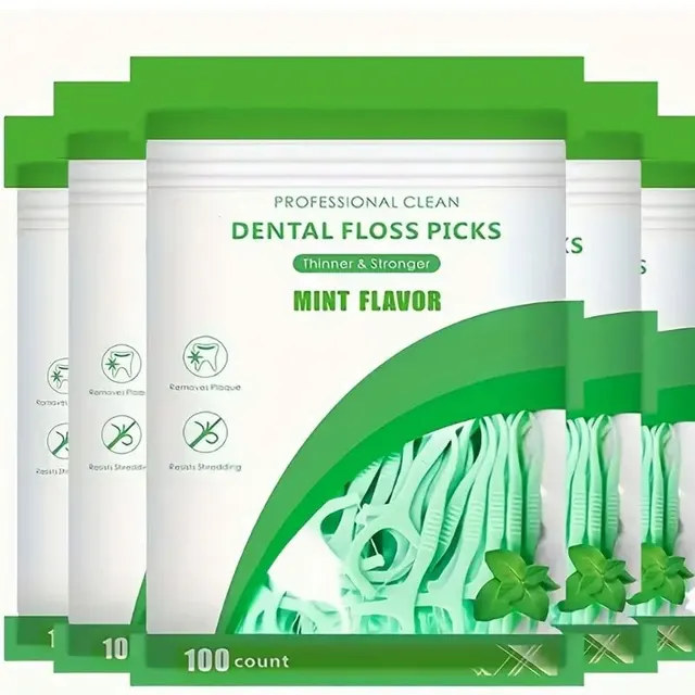 100 Count Dental Flossers Mint Gentle Clean Soft Floss With Superior Strength Cleaning Between Teeth Dental Floss Picks 1
