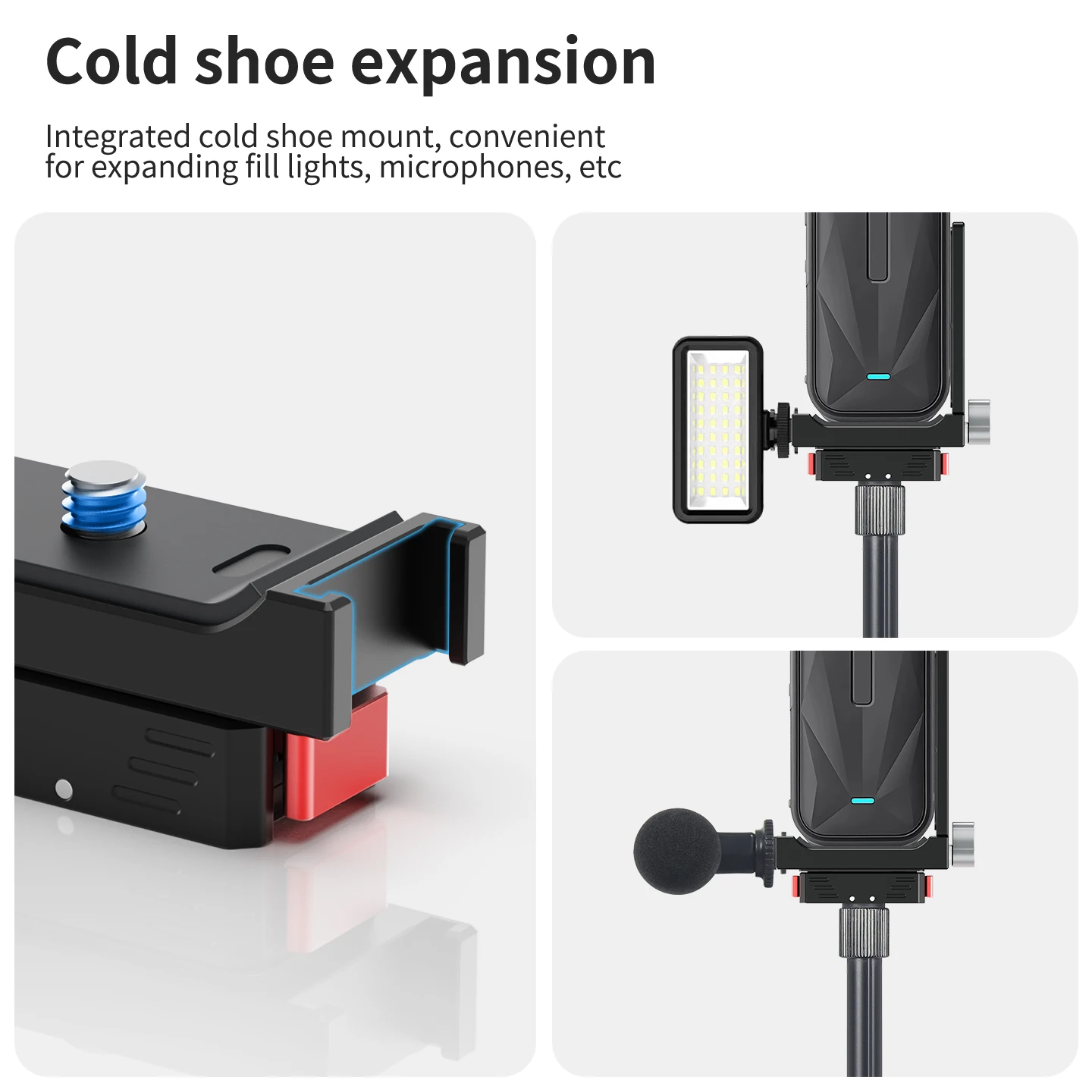 For Insta360 X5 X4 X3 X2 X Series Quick Release Plate Tripod Fast Switch Adapter 1/4" Arri Cold Shoe Mount Micphone Light Stand