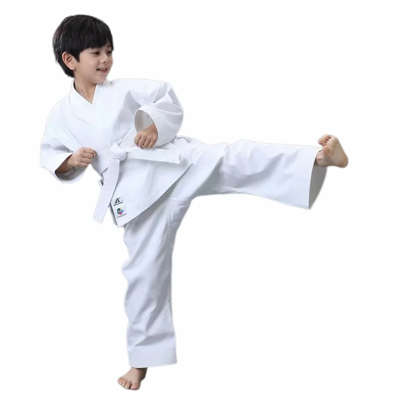 10 OZ Karate Uniform for Kids and Adult Lightweight Karate Gi Student Uniform with Belt for Martial Arts Training-White karate uniform