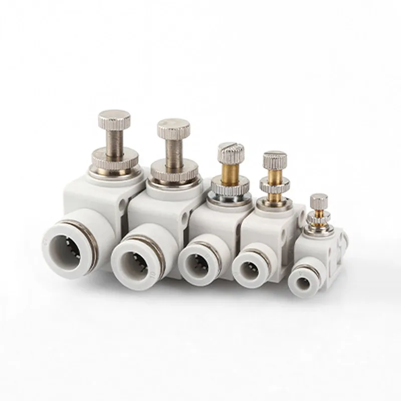 Pneumatic Throttle Valve Air Connector Fitting, Push-In Hose Plastic