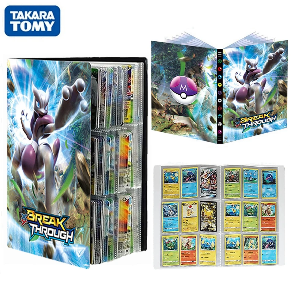 

TAKARA TOMY 432Pcs 9 Pocket Pokemon Cards Album Book Game Card GX EX Collection Holder Folder Anime Cartoon Mewtwo Cool Kid Toys