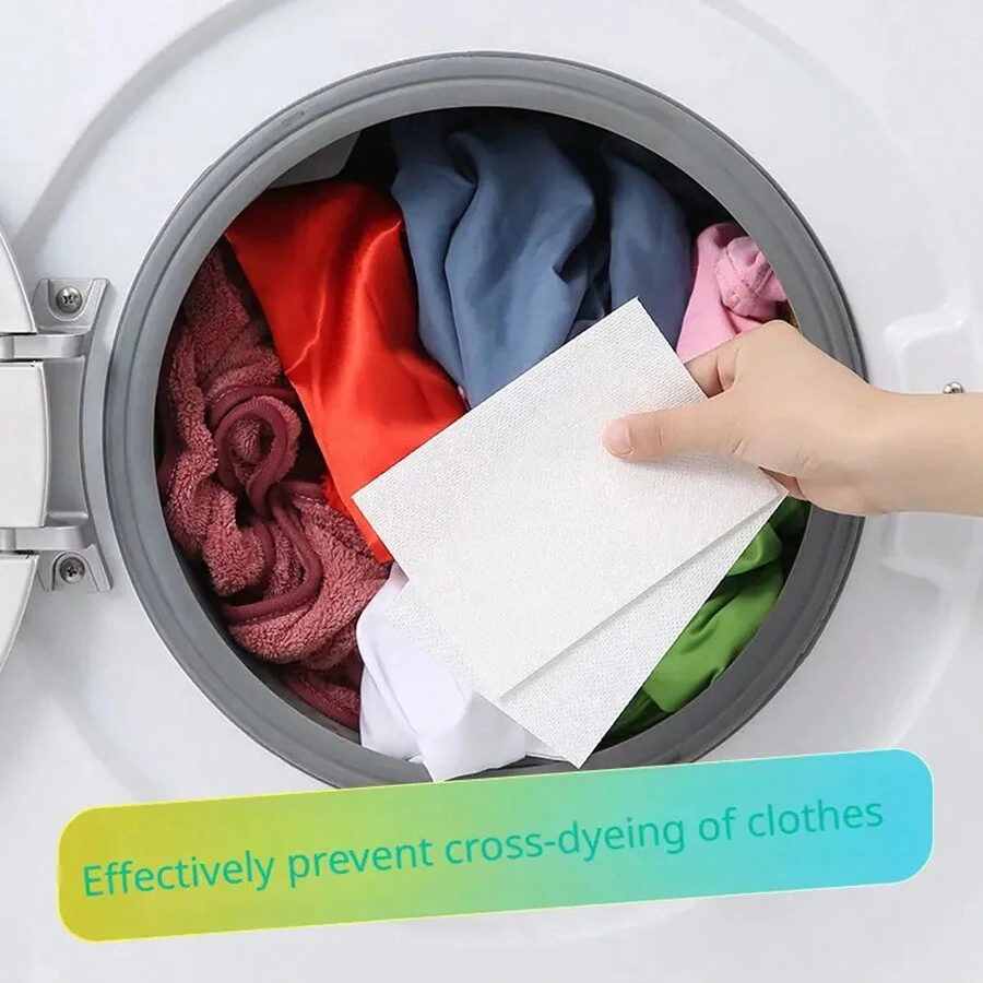 Color-Absorbing Sheets Anti-Color Cross-Dying Washing Machine Clothes Anti-Staining Color-Absorbing Paper Color Master Sheets Color-Proof Paper Color-Fixing Laundry Sheets laundry sheets laundry color catcher sheets