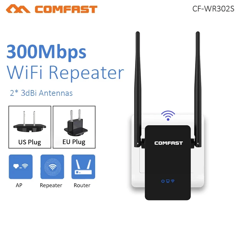 Comfast Cf-Wr302S Wireless Wifi Router Ripetitore 300M 10Dbi Antenna Wi Fi Amplificatore Di Segnale 802.11N/B/G Roteador Wi-Fi Rang Extender