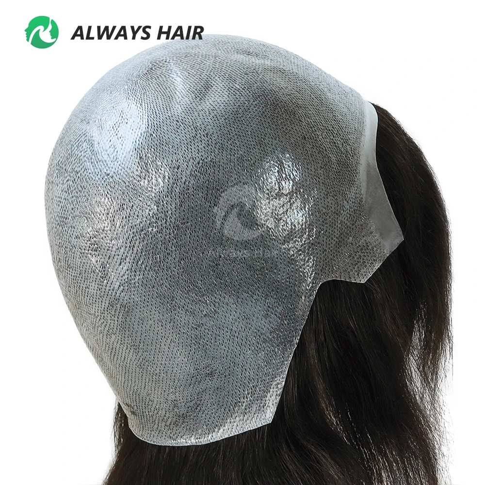 14" Human hair wig for women Full PU Women wig 130 Density All thin polyskin headband