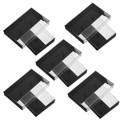 Cassette Tape Storage Box Set - Durable Plastic Holder and Crystal Container for Mini Voice Recording Accessories (Black)