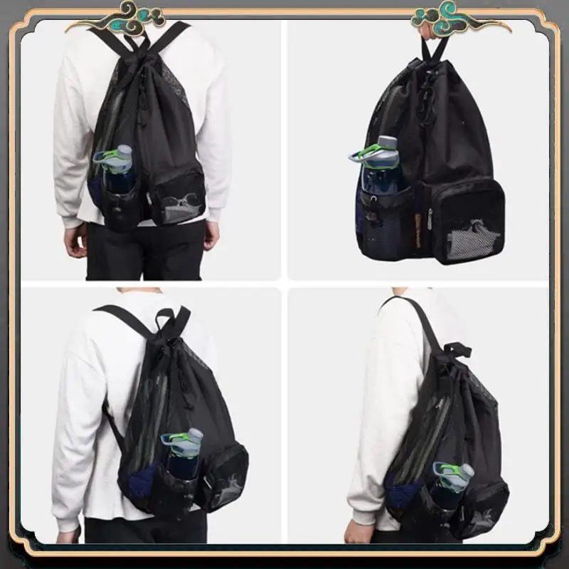 Premium Swim Bag Mesh Drawstring Backpack For Swimming, Gym, Pool, Workout Gear & Sports