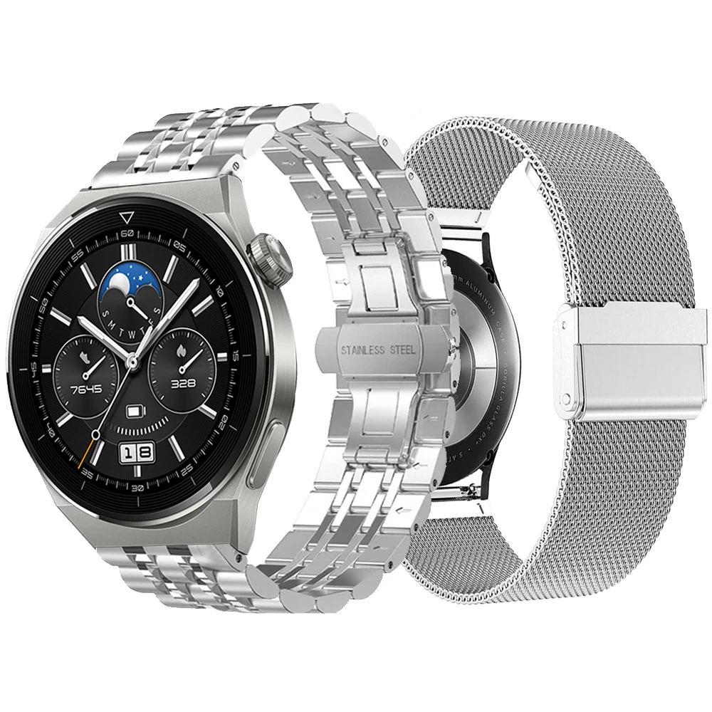 Cinturino In Metallo Per Huawei Gt 3 Pro 46Mm 42Mm Cinturino In Maglia Di Acciaio Inossidabile Per Huawei Gt 2 Pro Watch 3 Pro/Honor Magicwatch 2 Brac