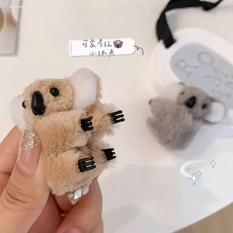 Plyš koala medvídkovitý medvěd vlasy dráp roztomilá vlasy klipů vlásenky roztomilá živočich vlasy klip pro dívčí headwear koala medvídkovitý barrettes příslušenství