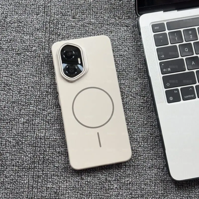 Sleek Magnetic Wireless Charging Protective Case - Hard PC Back Cover