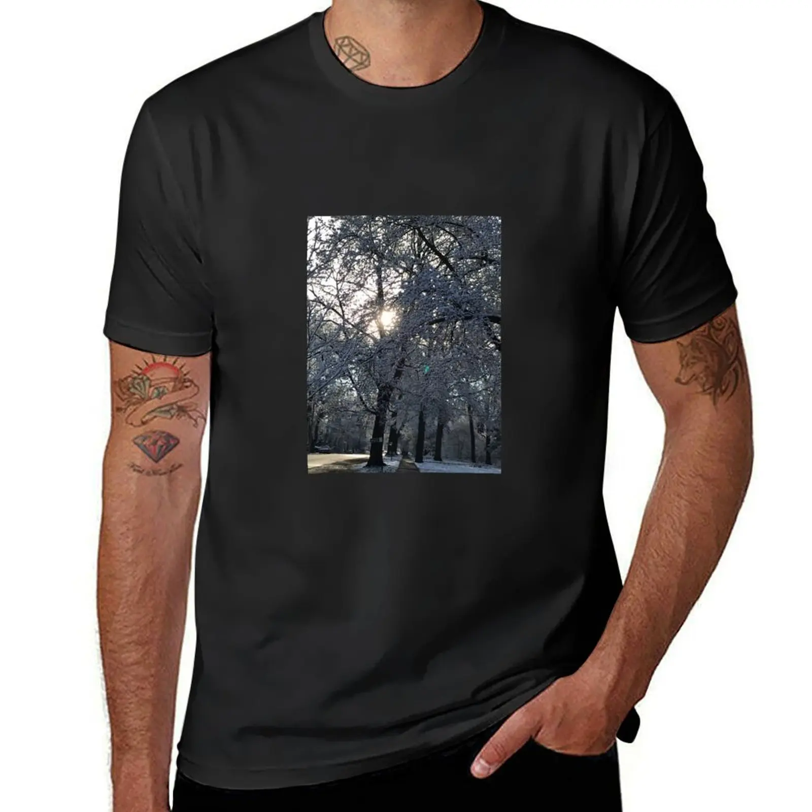 

A Snowy Winter Walk T-shirt sweat Blouse Men's t-shirts