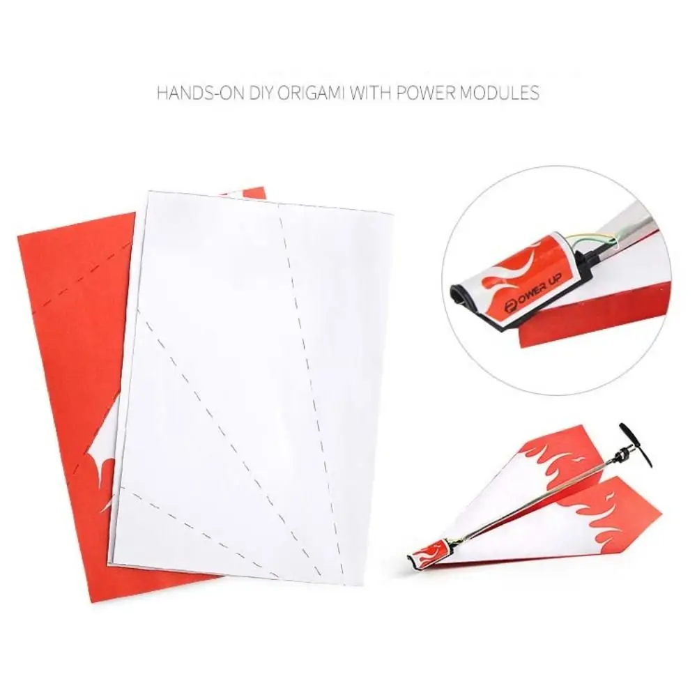 Hand Throwing Airplane Electric Model Motor Power Flying Toys Folding Paper Plane Develop Cognition DIY Plane Paper Airplane Toy