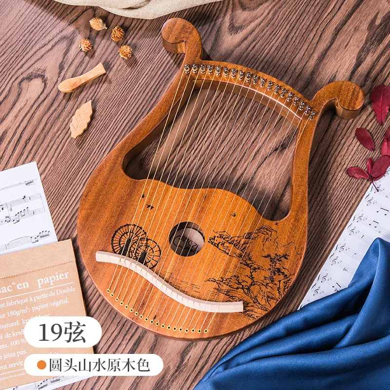 Lyre 16 19 Strings Lyre Harp Piano High-quality Harp 19 Strings Mahogany Musical Instrument Spare String Storage Bag