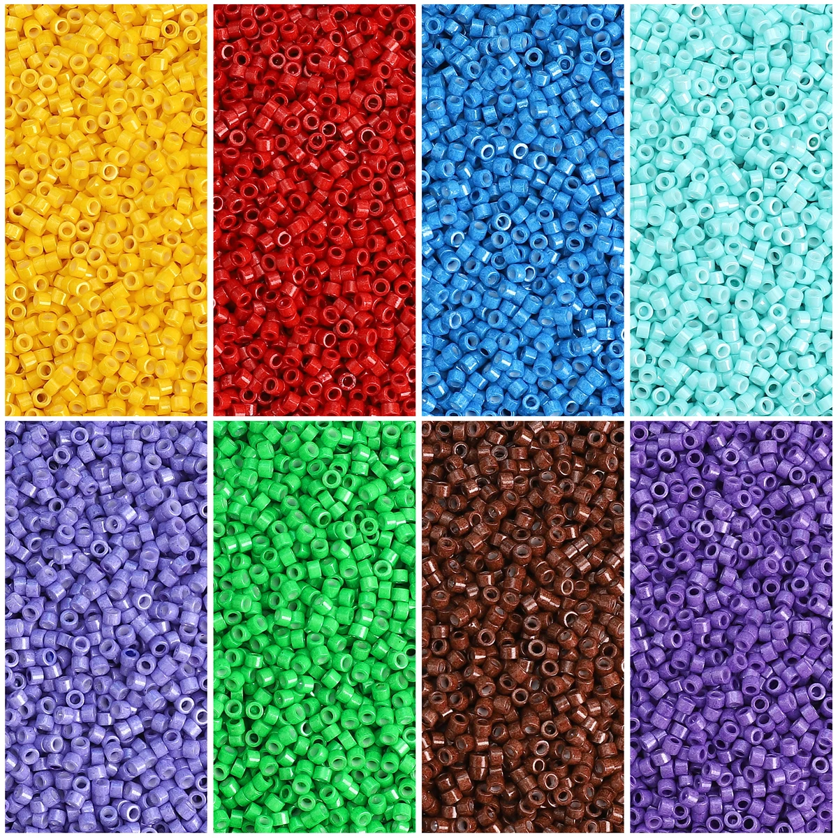 Glass Beads 10g 1.6mm Rice Bead Oil Painting Antique Bead Color Uniform Loose Spacer Seed Beads for Jewelry Making DIY Sewing