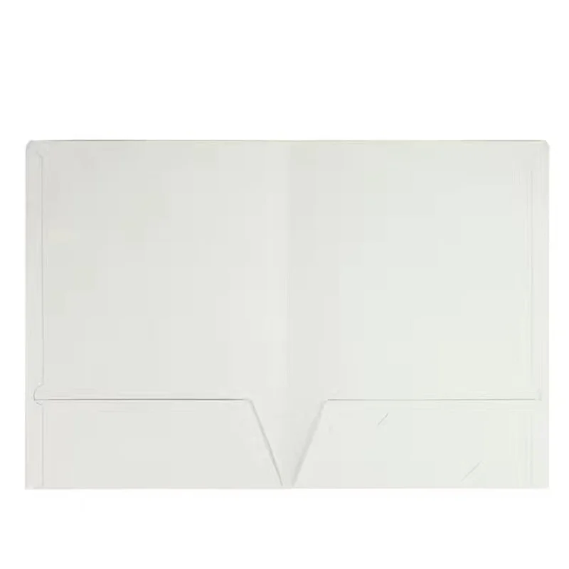 10pcs Two-Pocket File Folders A4 Kraft Paper File Cover Report Project Document Holder Presentation Folder School Office