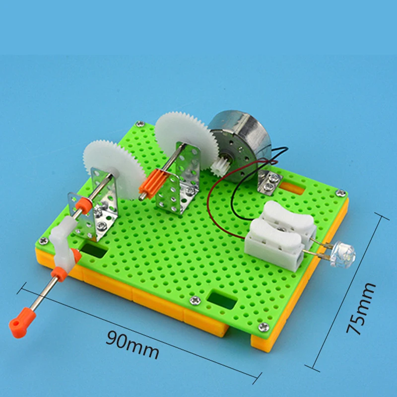 DIY Funny Physics Hand Crank Generator Model Science Experiment Toys Teaching Equipment And Supplies